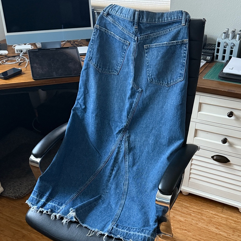 GAP Blue Denim Maxi Skirt